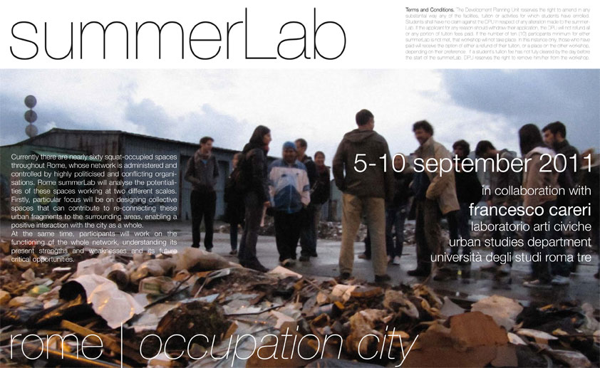 Roma Summer Lab Flyer Rome Summer Lab